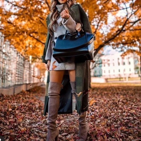 Sam Edelman Kent Dark Gray Faux Suede Over The Knee Boots New Without Box 9 - Picture 8 of 16